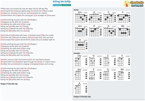 Chord: Killing Me Softly - Charles Fox - tab, song lyric, sheet, guitar, ukulele | chords.vip