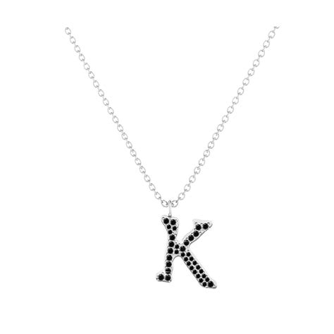 K - Letter Name Necklace Initial Necklace | Initial necklace, Initial necklace gold, Solid gold ...