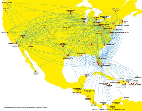 Spirit Airlines Route Map | Spirit airlines, Route map, Airlines