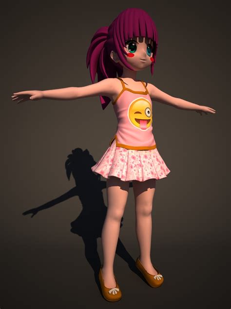 Anime girl 3D model - TurboSquid 1219769