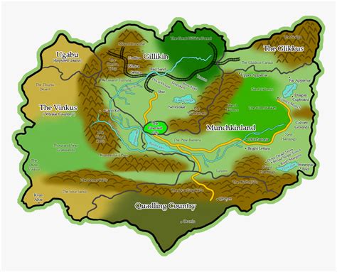 Map Of Oz - Map, HD Png Download - kindpng