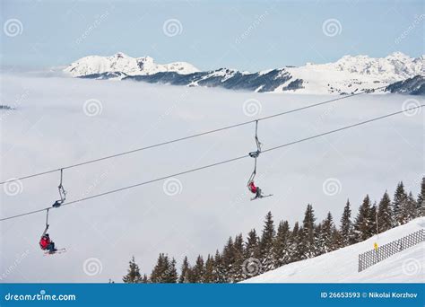 Ski resort Zell am See stock image. Image of slope, cold - 26653593