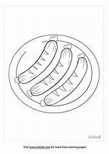 Coloring Pages Sausages Printable Kids Sketch Page sketch template