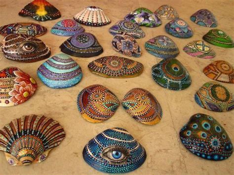 Shell, beach, Fancy, Unique, Gift, Zentangle Inspired, Sea shell ... Seashell Painting, Seashell ...