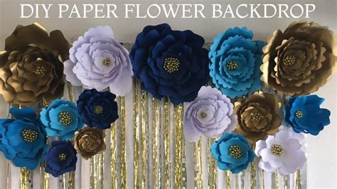 Paper Flower Backdrop with FREE TEMPLATES, Budget Friendly backdrop