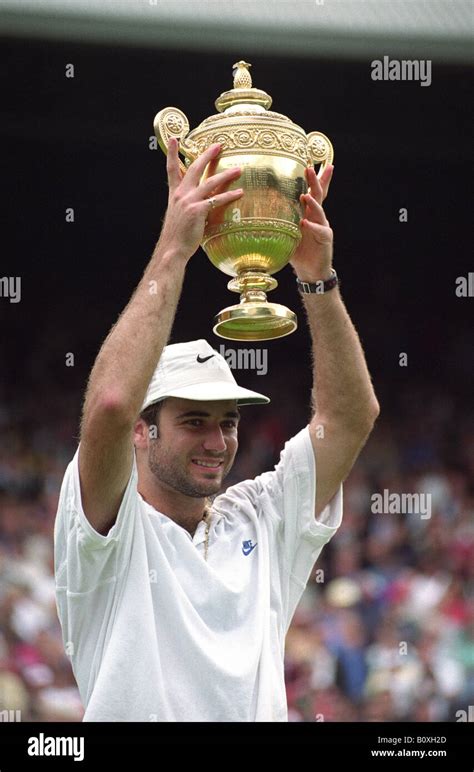 Andre Agassi wins his first Wimbledon 1992. Picture by David Bagnall ...