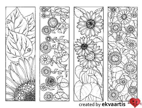 Sunflower Bookmarks to Color | Coloring bookmarks, Coloring bookmarks free, Handmade bookmarks diy