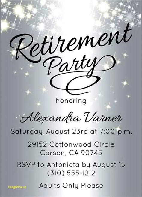 Retirement Party Flyer Template - Cards Design Templates