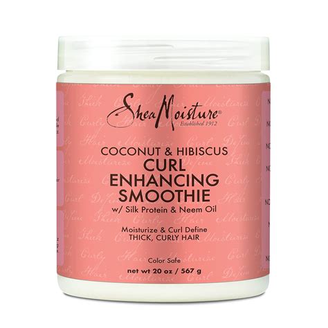 Amazon.com: SheaMoisture Curl Enhancing Smoothie Hair Cream for Thick, Curly Hair Coconut and ...