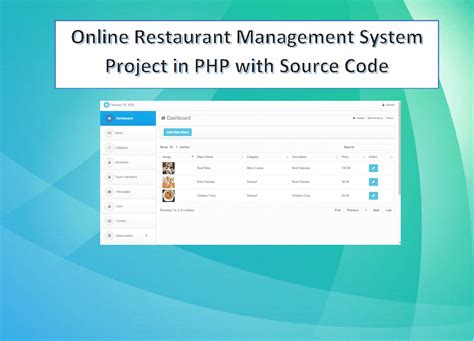 Online Restaurant Management System Project in Php with Source Code