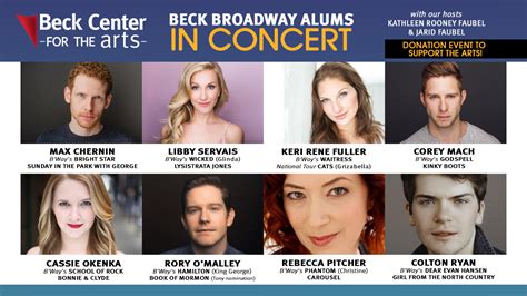 Beck Broadway Alums in Concert, Beck Center for the Arts at Online ...