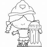 Check Out This Firefighter Girl With Hydrant Coloring Page sketch template