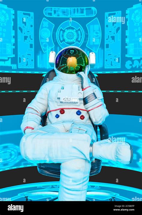 astronaut in virtual reality scene, 3d illustration Stock Photo - Alamy