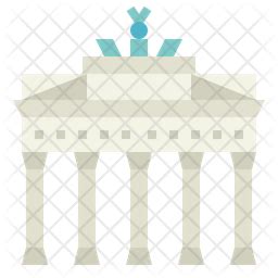 Brandenburg Gate Icon - Download in Flat Style