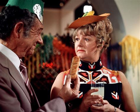 Sidney James and Joan Sims in Carry On Abroad. 1972 British Comedy Films, English Comedy, Comedy ...