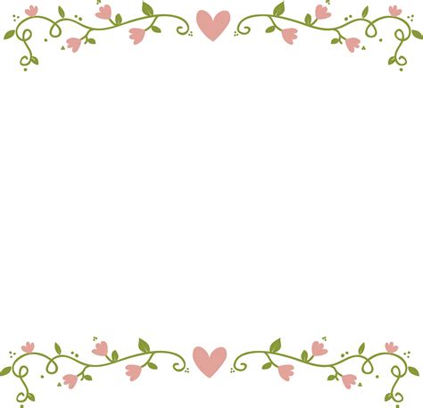 Pink flowers Clip art - Love pink flower border 3050*2942 прозрачный ...