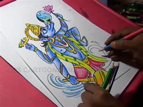 How To Draw Lord Vishnu Easy Step By Step I will be drawing using ...