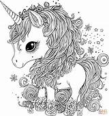 Unicorn Coloring sketch template