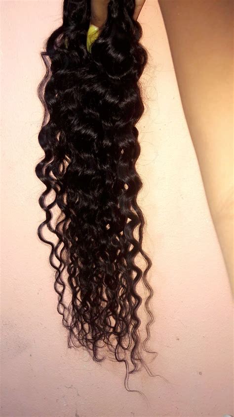 Ishow Water Wave Human Hair Weave Bundles 1pc Natural Black Non Remy H ...