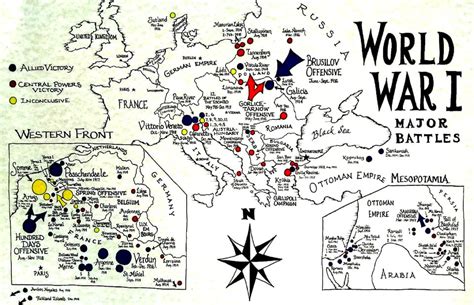 Major battles of WW1, 1914-1918 : MapPorn