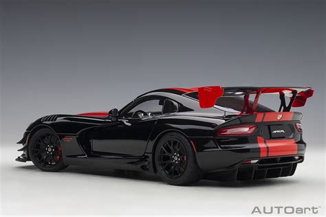 Dodge Viper 1:28 Edition ACR 2017 (Venom Black with Red Stripes) | AUTOart