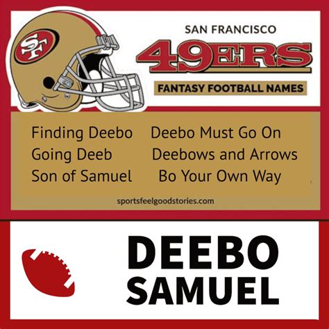 45 Best Deebo Samuel Fantasy Football Team Names (2024)