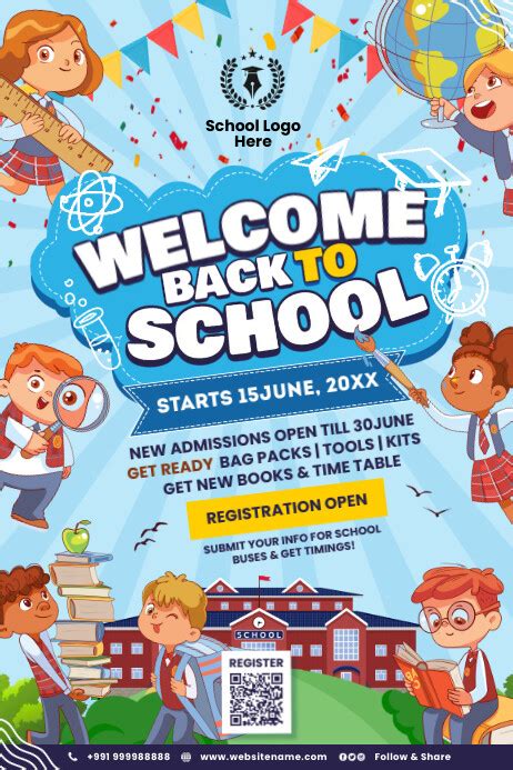 Welcome Back To School Poster Template | PosterMyWall