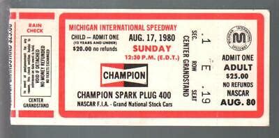 Michigan International Speedway NASCAR Race Ticket Stub 8/17/1980-VG | eBay