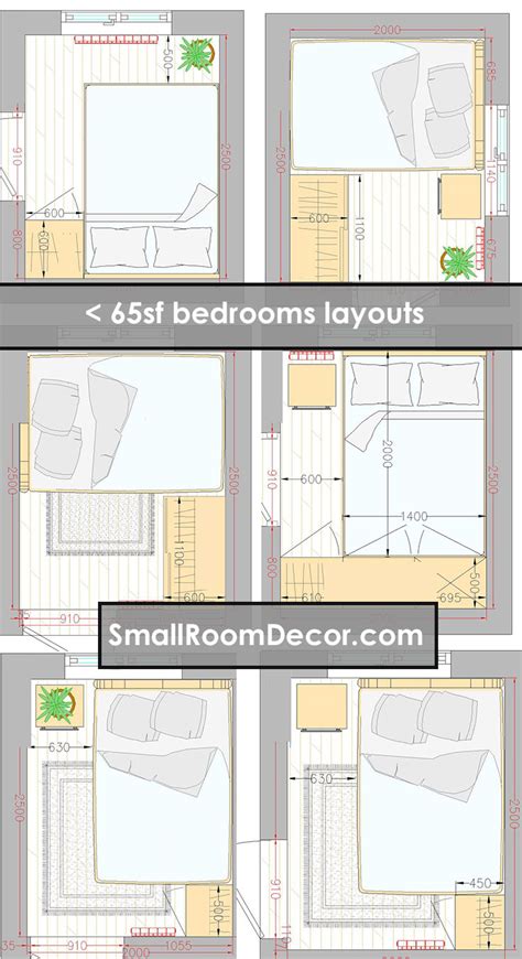 16 standart and 2 extreme Small Bedroom Layout Ideas [from 65 to 140 sf]