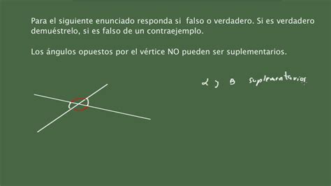 Ángulos opuestos por el vértice no son suplementarios. Geometría ...