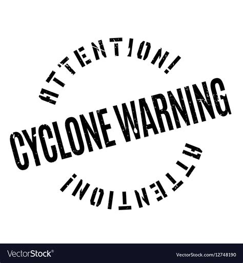 Cyclone warning rubber stamp Royalty Free Vector Image