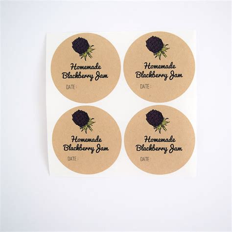 Blackberry Jam Labels - Mason Jar Labels