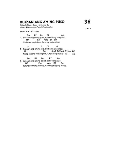 Buksan Ang Aming Puso Chords | PDF