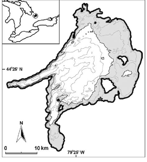 Lake Simcoe Depth Chart Map - Zip Code Map