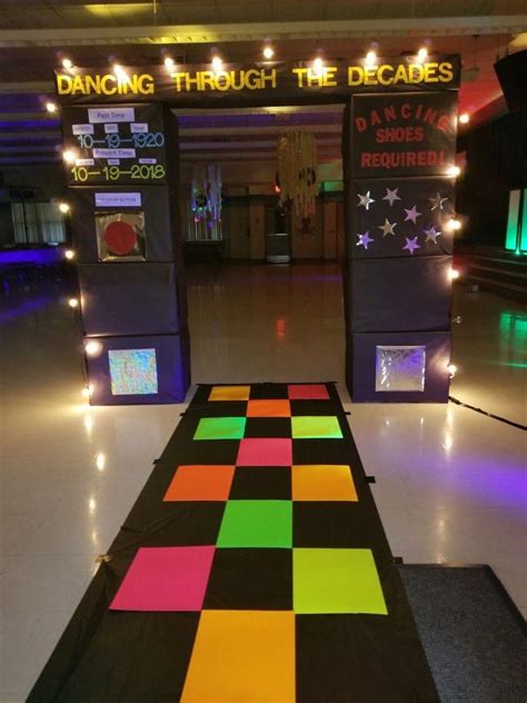 RLC Middle School Dance. Dancing through the Decades #hallwayideassmall | 80s party decorations ...