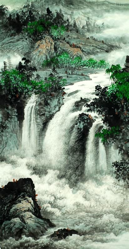 Chinese Waterfall Painting 1157003, 66cm x 136cm(26〃 x 53〃)