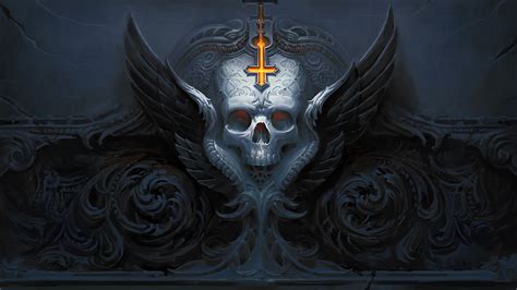 Shadowed Skull: 4K Ultra HD Wallpaper by Edevil