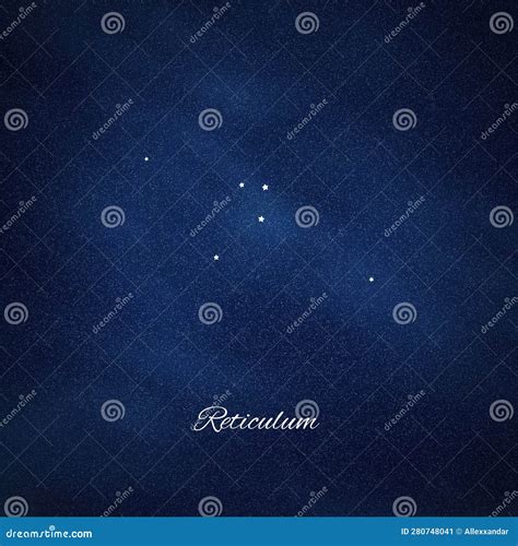 Reticulum Constellation, Cluster of Stars, Reticle Constellation, the ...