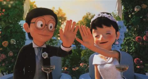 #Nobita #Shizuka #Wedding #Couple #Happiness Romantic Cartoon Images, Doraemon Stand By Me ...