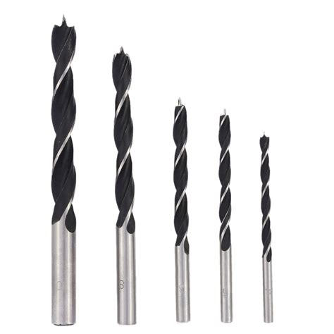 5pcs/set 4-10mm Wood Drill Bit Brad Point High-carbon Steel Wood Drill ...