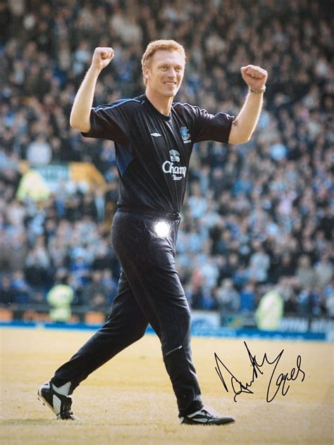 Signed David Moyes Everton Photo