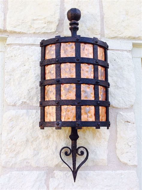 Hand Crafted Metal And Copper Wall Sconce by GARZAMADE LLC | CustomMade.com