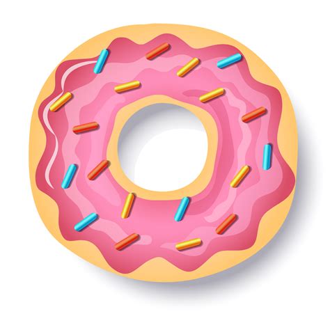 Testy donut illustration with dropping shadow. PNG with transparent background 12225473 PNG