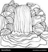 Free Coloring Pages Of Waterfalls sketch template