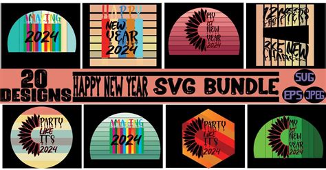 Happy New Year SVG Bundle Bundle · Creative Fabrica