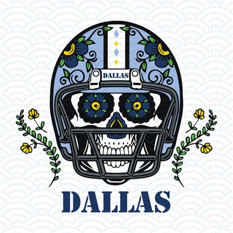 Dallas Cowboys Skull Helmet Svg, Sport Svg, Football Svg, Fo - Inspire ...