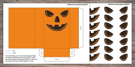 Trick or Treat Halloween Paper Bag Template | Twinkl Party