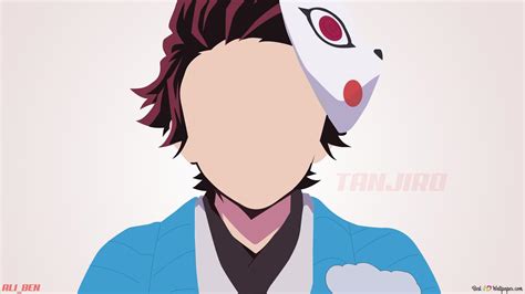 Tanjiro minimalist 2K wallpaper download