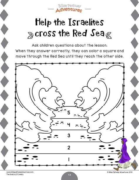 Red Sea Crossing activity for kids | Printable Exodus activity book ...