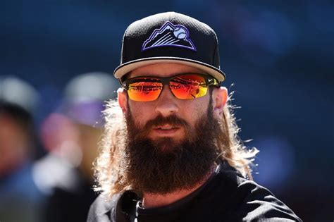 Charlie Blackmon with his bushy beard and long hair! | Colorado rockies ...